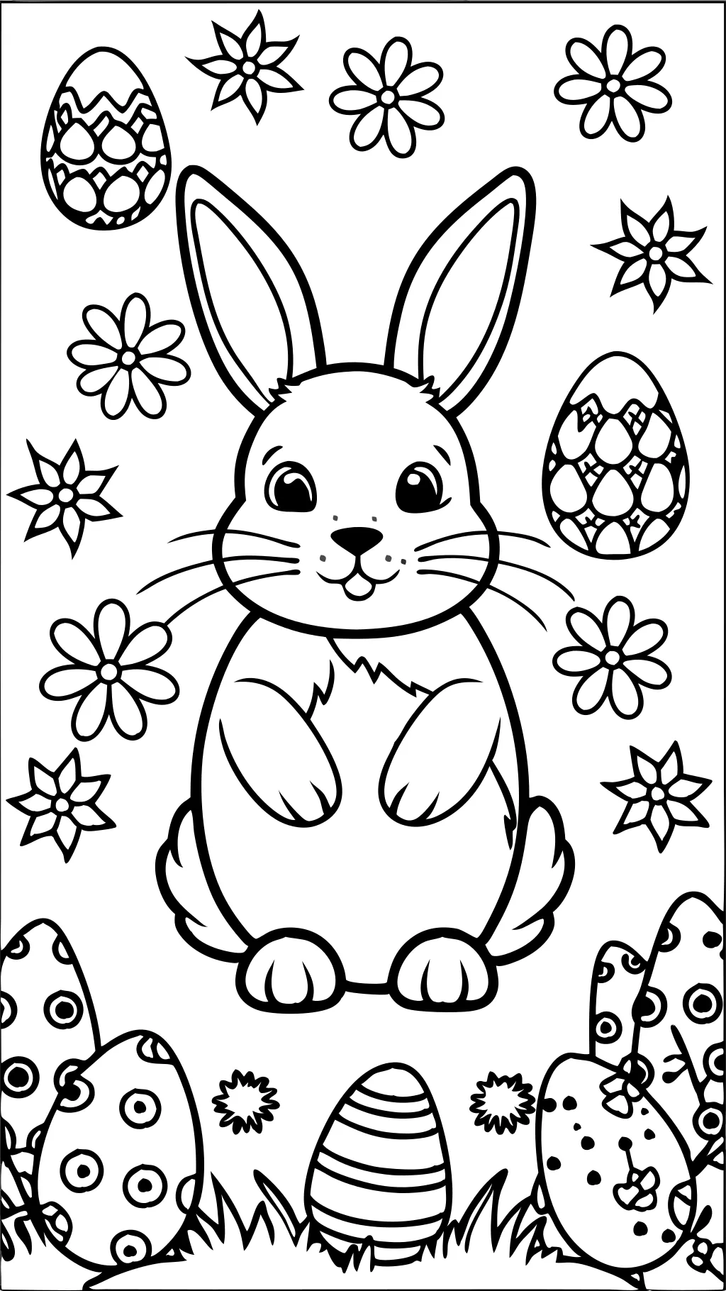 coloriages lapin de Pâques